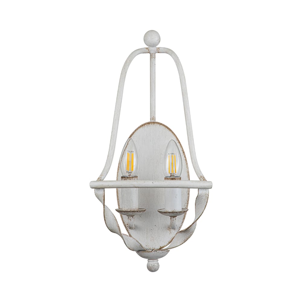 Applique murale en acier finition blanc antique — vue 3