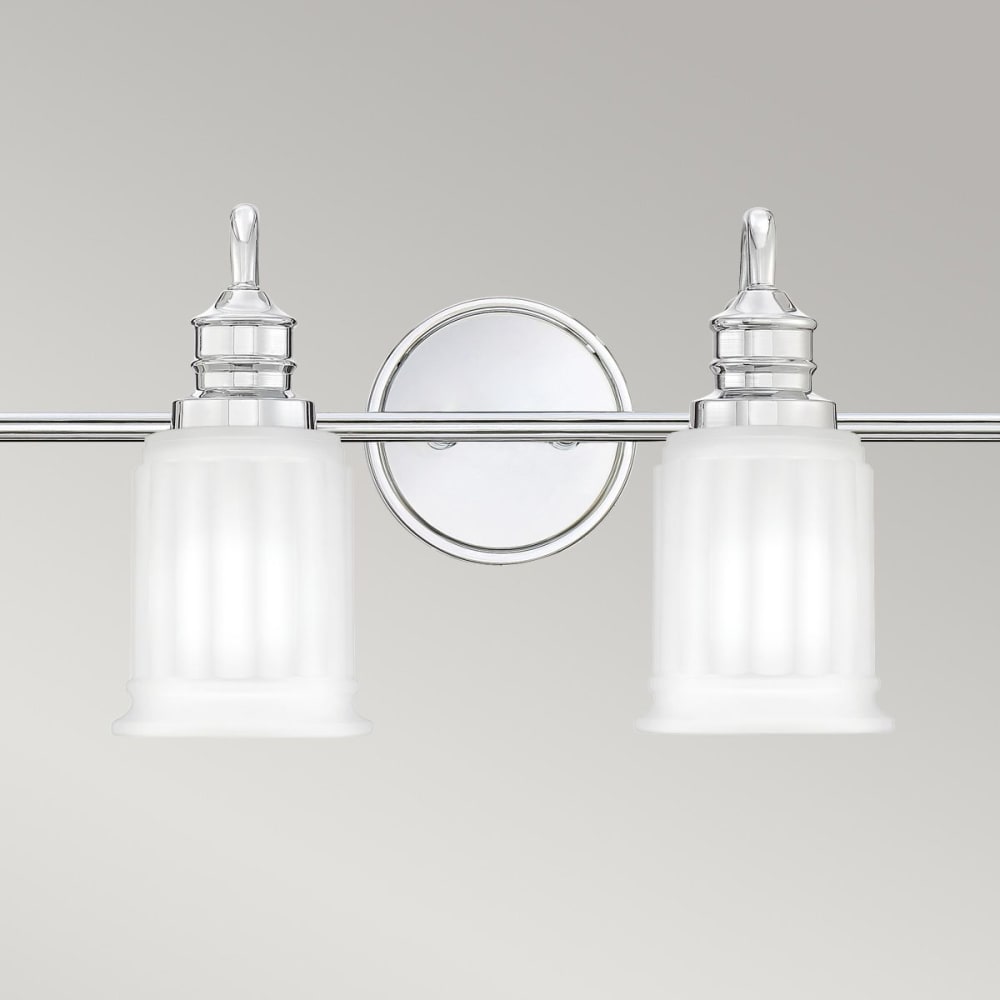 Applique murale en acier et verre finition chrome poli — vue 3