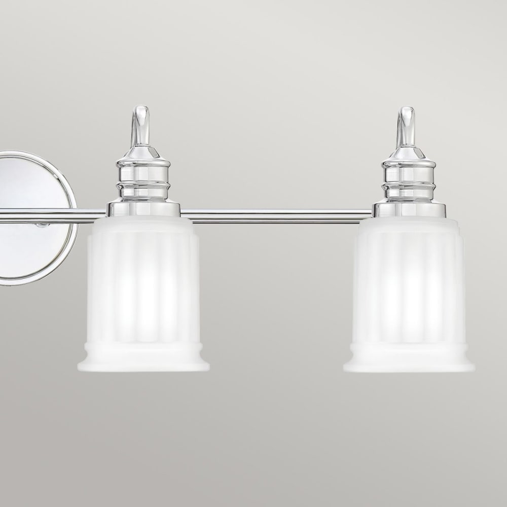 Applique murale en acier et verre finition chrome poli — vue 4