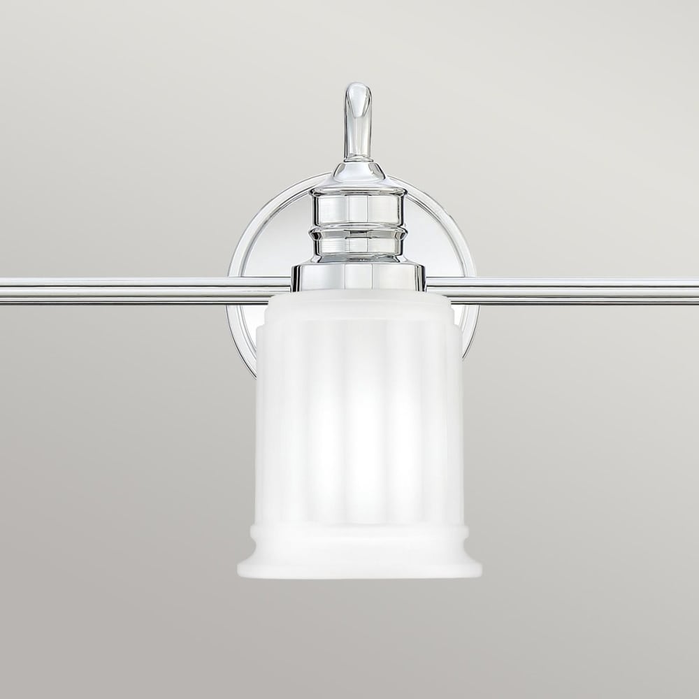 Applique murale en acier et verre finition chrome poli — vue 3
