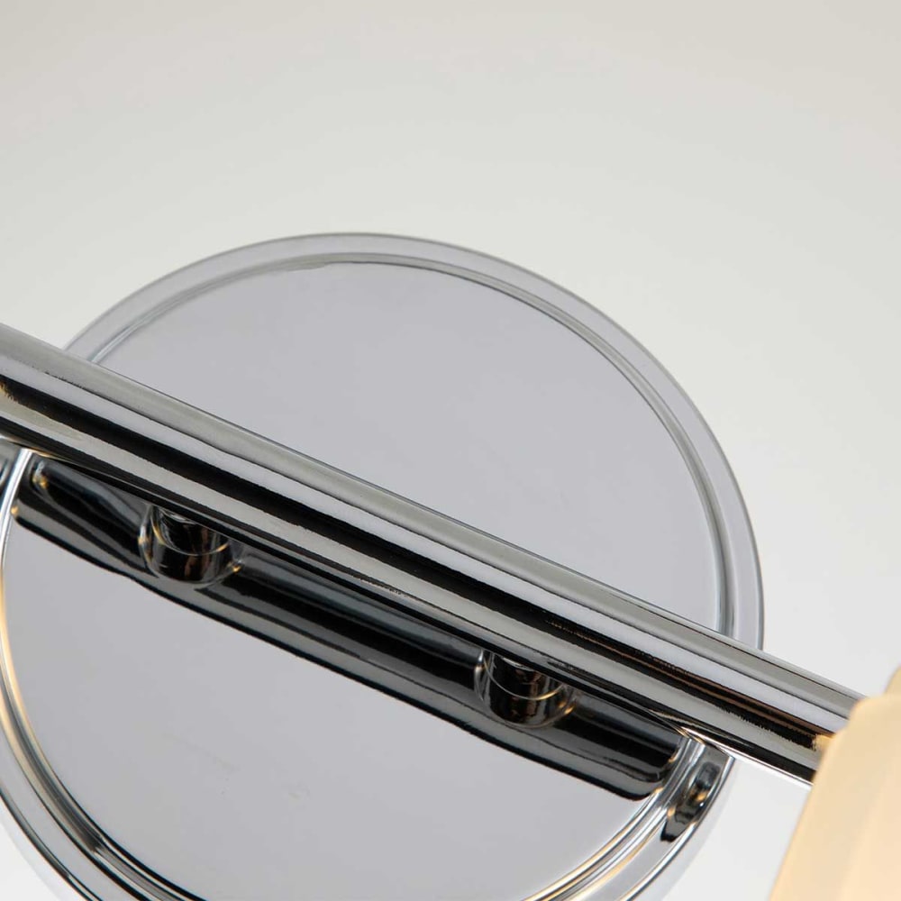 Applique murale en acier et verre opale satiné finition chrome poli — vue 4