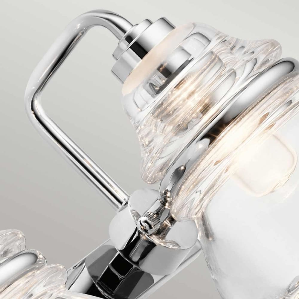 Applique murale en acier et verre finition chrome poli — vue 4