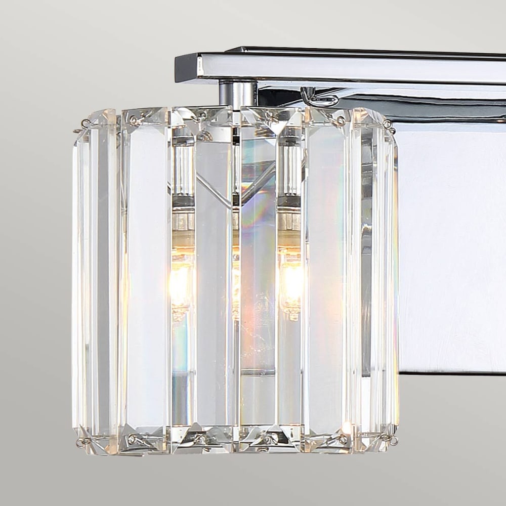 Applique murale en acier, cristal et en verre finition chrome poli — vue 4