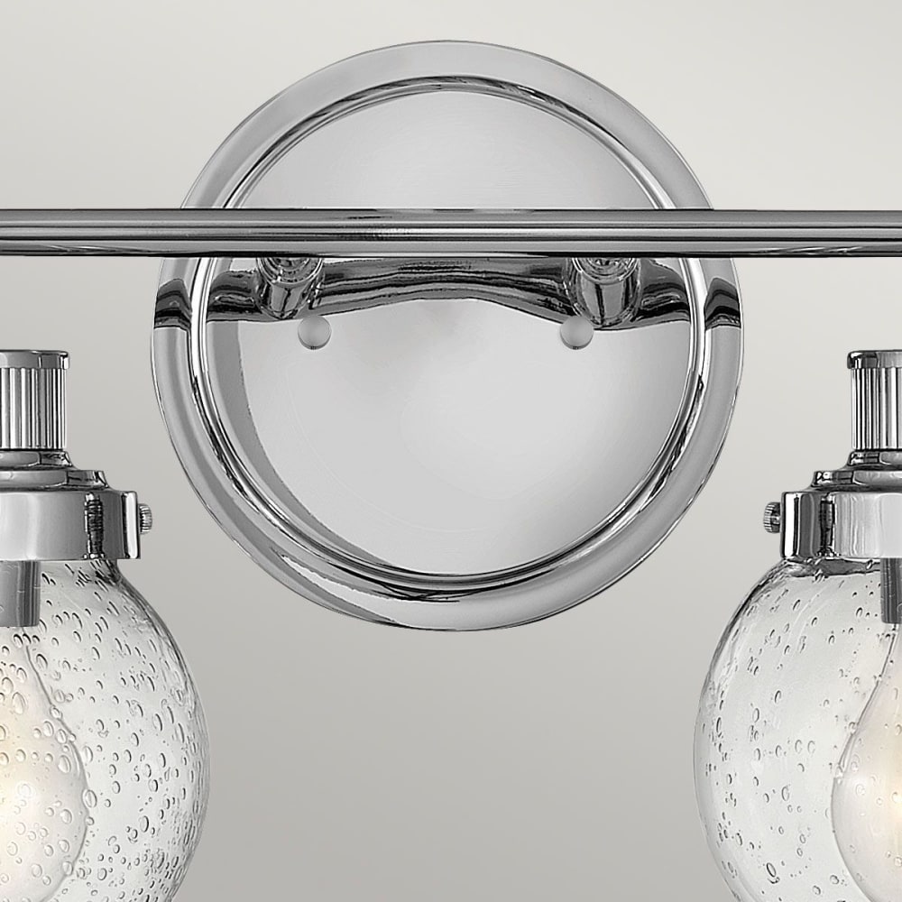 Applique murale en acier et verre finition chrome poli — vue 3