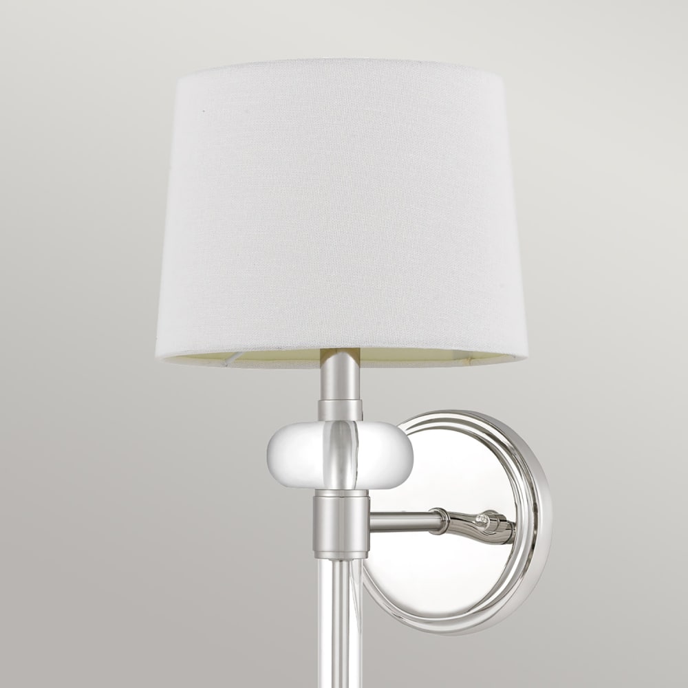 Applique murale en acier et tissu finition nickel poli — vue 3