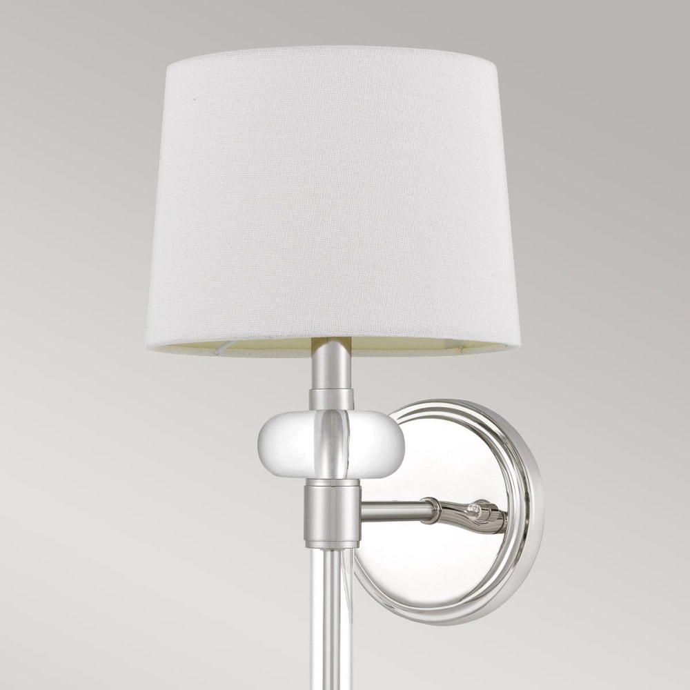 Applique murale en acier et tissu finition nickel poli — vue 4