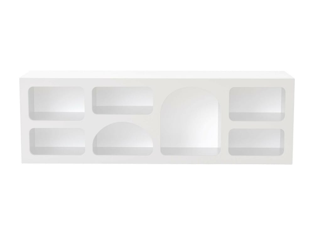 Meuble TV effet bois blanc