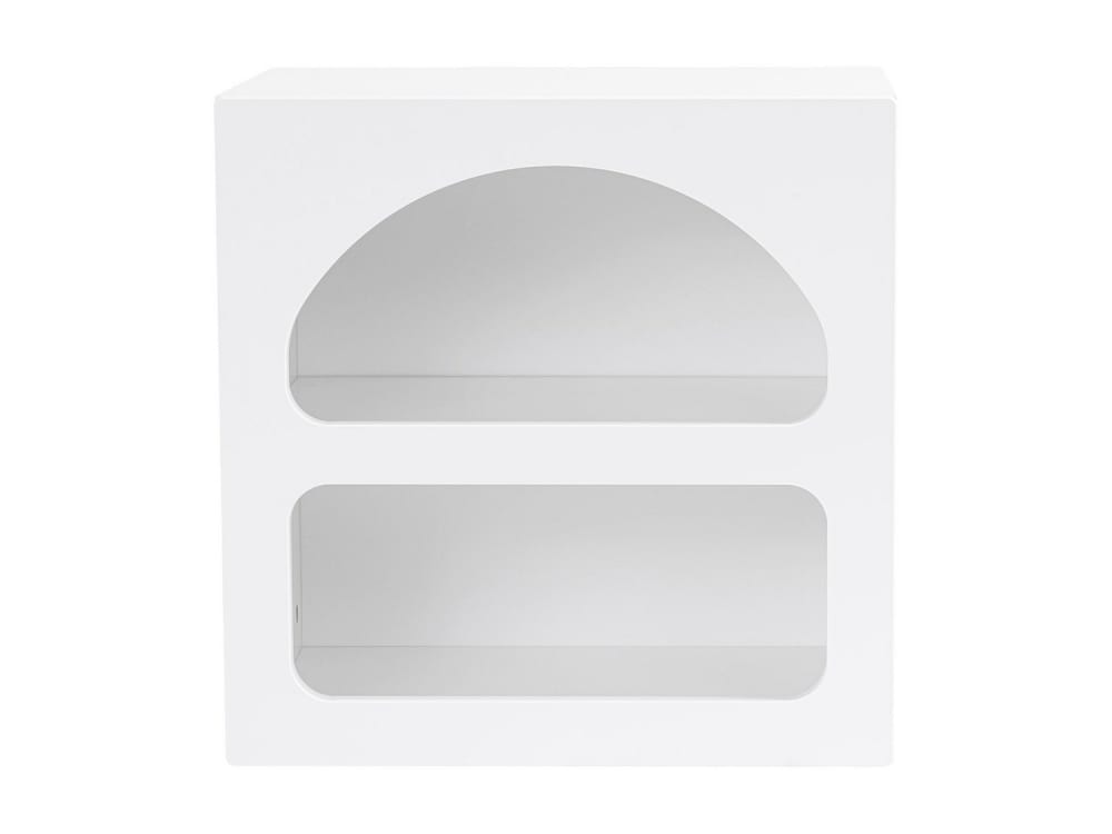 Table de chevet effet bois blanc