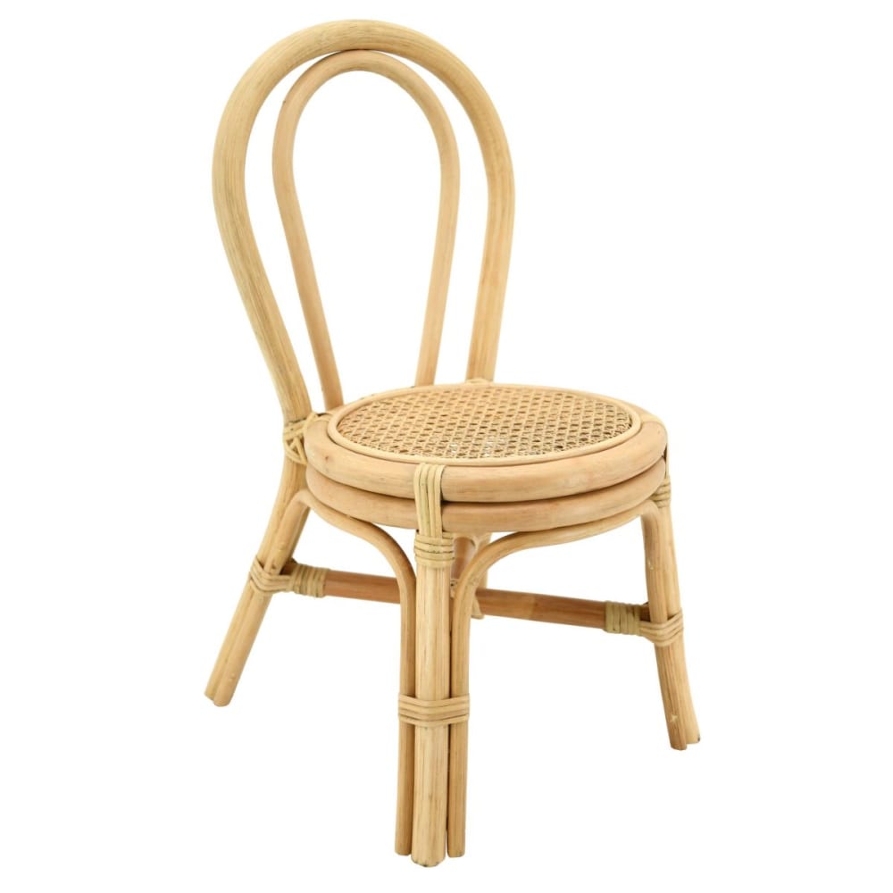 Aubry Gaspard - Chaise enfant en rotin naturel et cannage bogiwo