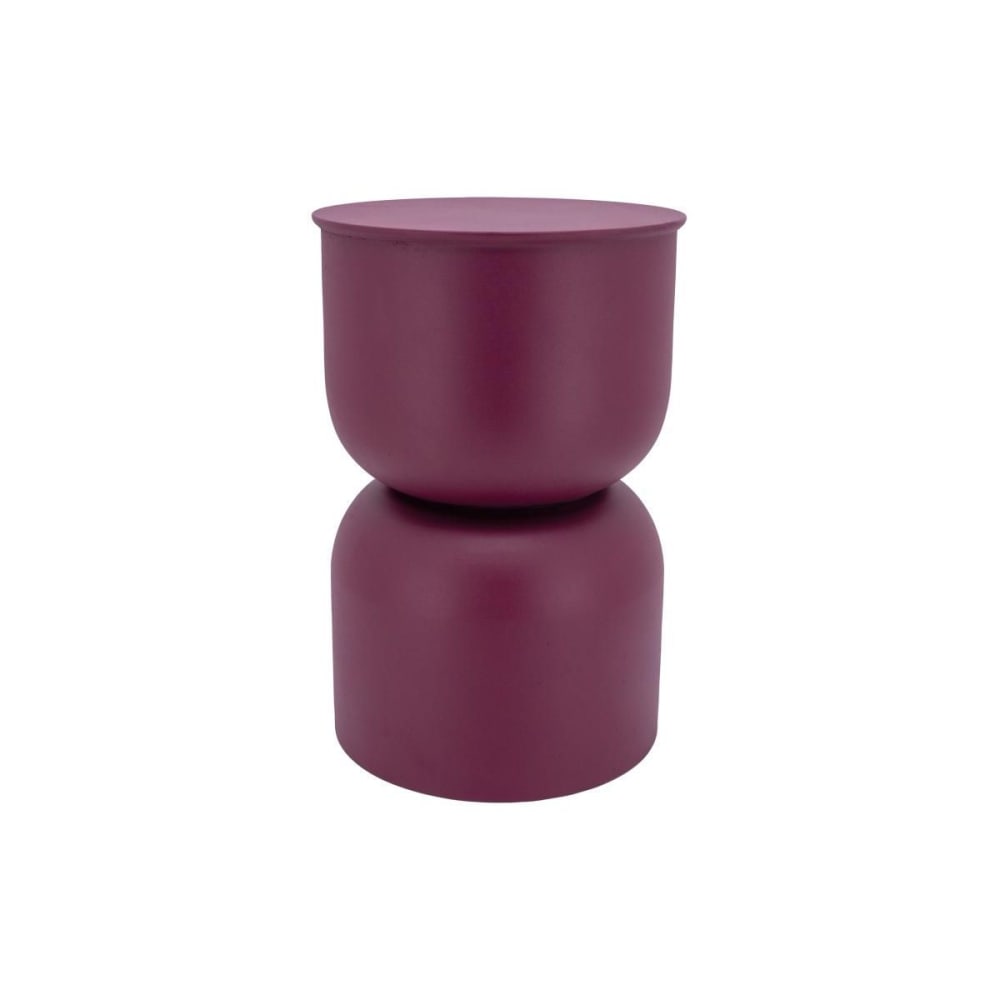 Bout de canapé en métal  violet/cassis