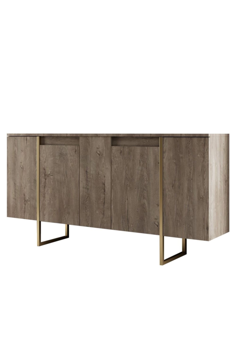 Buffet en bois marron 160 x 35 x 80 cm