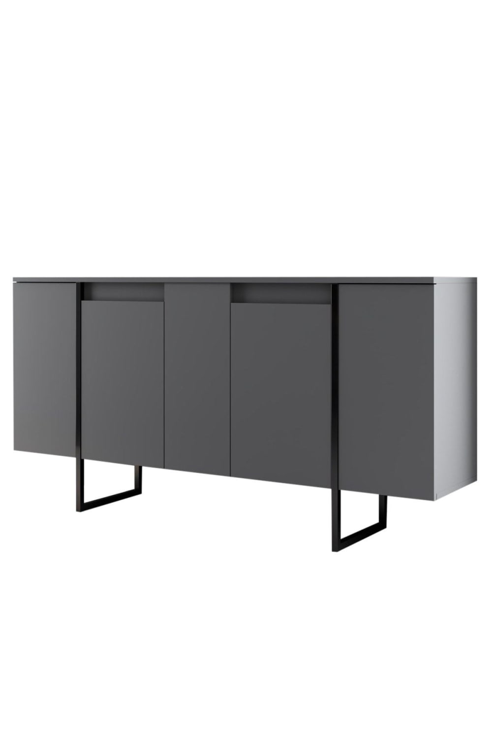 buffet en bois gris anthracite