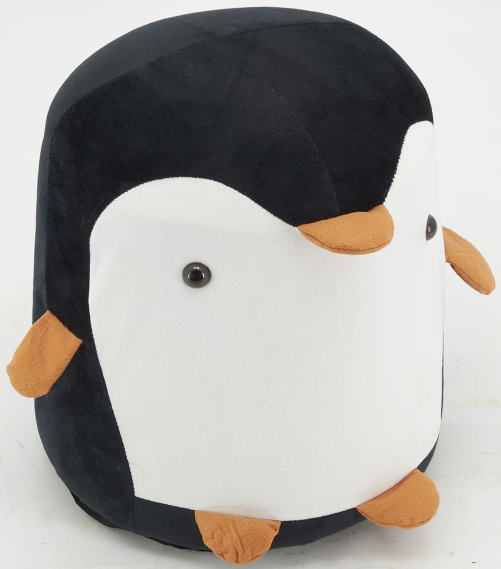 Pouf pingouin en velours noir (Aubry Gaspard) - Image 1