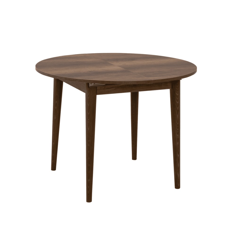 Table extensible de 100 à 131 cm avec pieds en bois massif