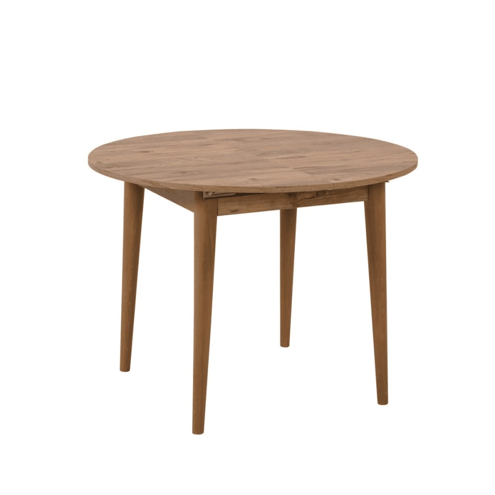 Table extensible de 100 à 131 cm avec pieds en bois massif