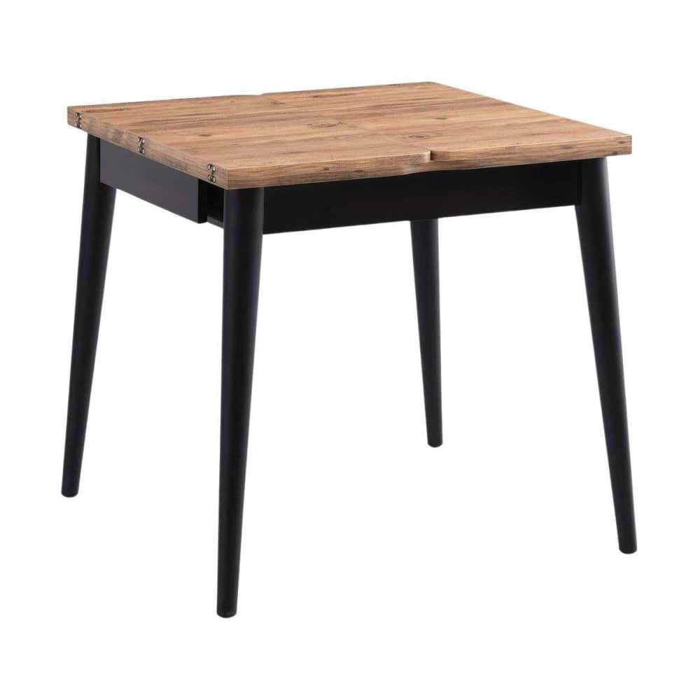 Table de repas extensible totem noir, marron