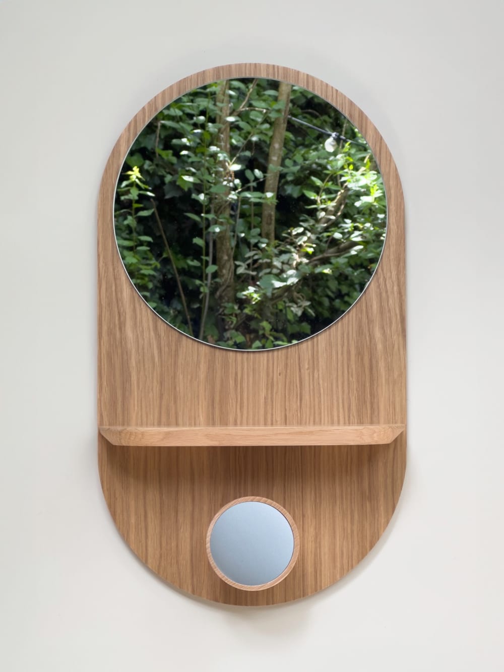 Éclipse Clairon Lichen - Miroir avec étagère et patère