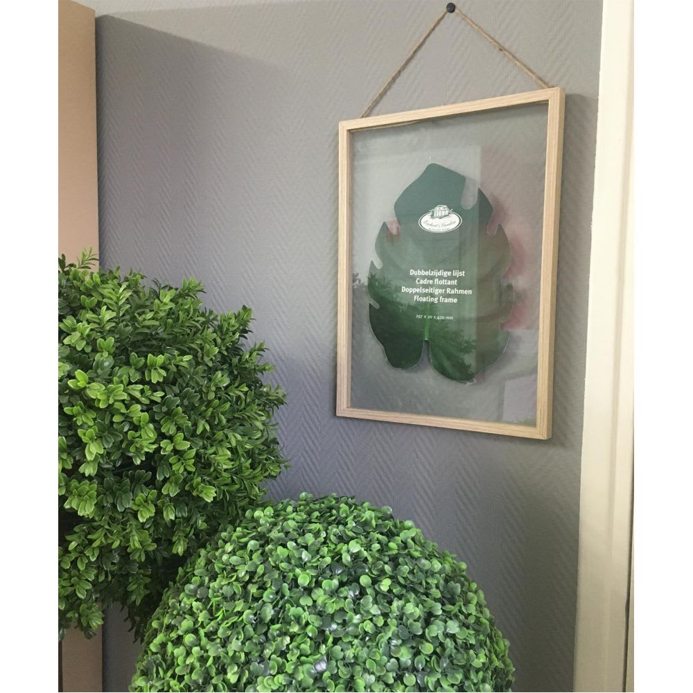 Cadre bois et verre pour feuille xl — vue 3