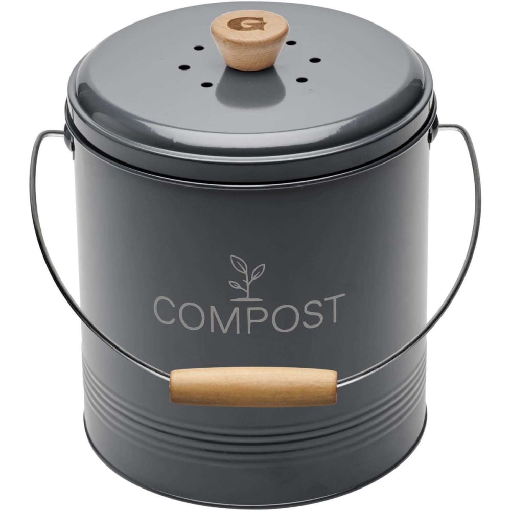 Composteur de cuisine en métal avec filtre et seau en platique 4.5 lit