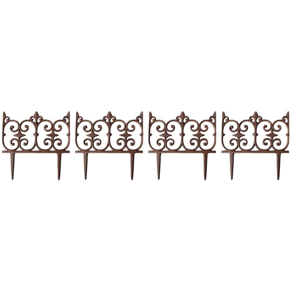 Bordure de jardin en fonte valentine lot de 4