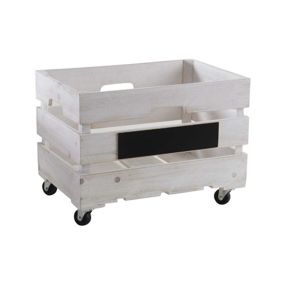 Caisses de rangement en bois blanchi (lot de 2) (Aubry Gaspard) - Image 1