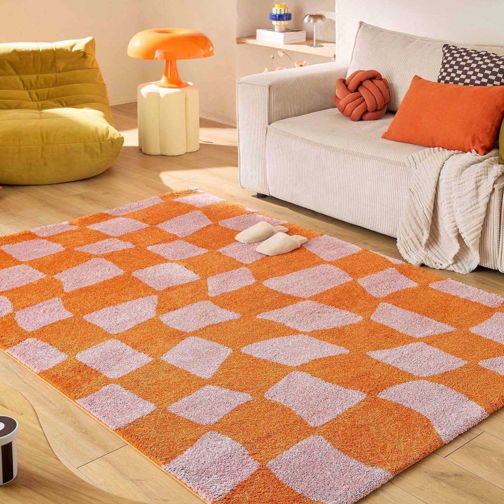 Tapis intérieur à poils longs 383 orange 120 x 160 cm — vue 4