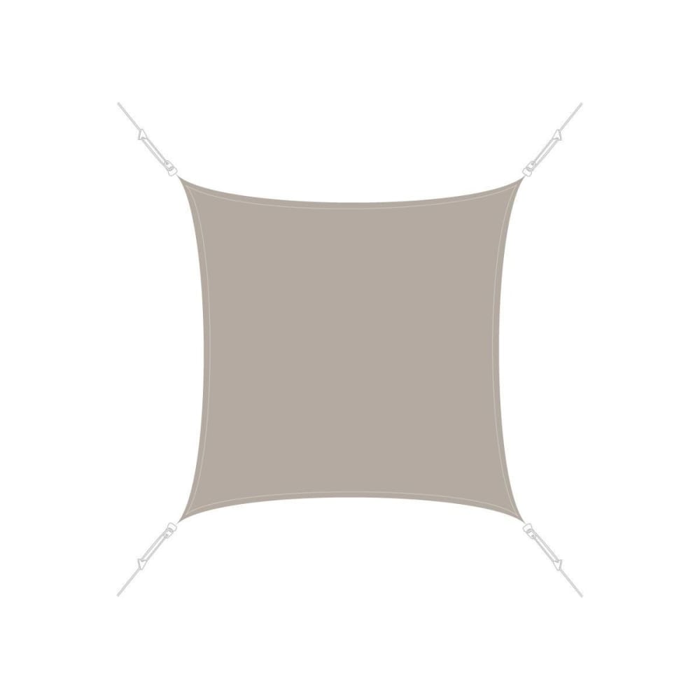 Voile d'ombrage carrée 3x3m taupe