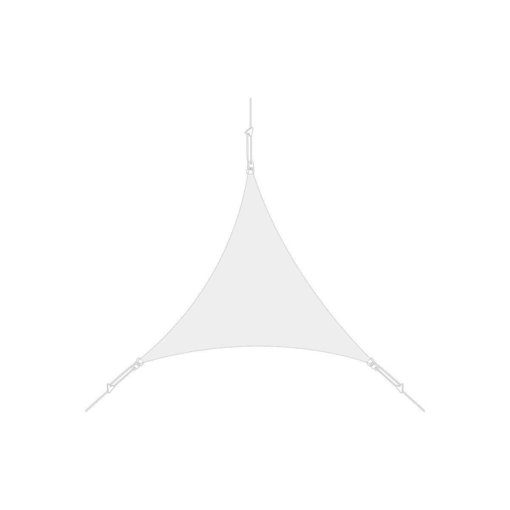 Voile d'ombrage triangle 4x4x4m blanc