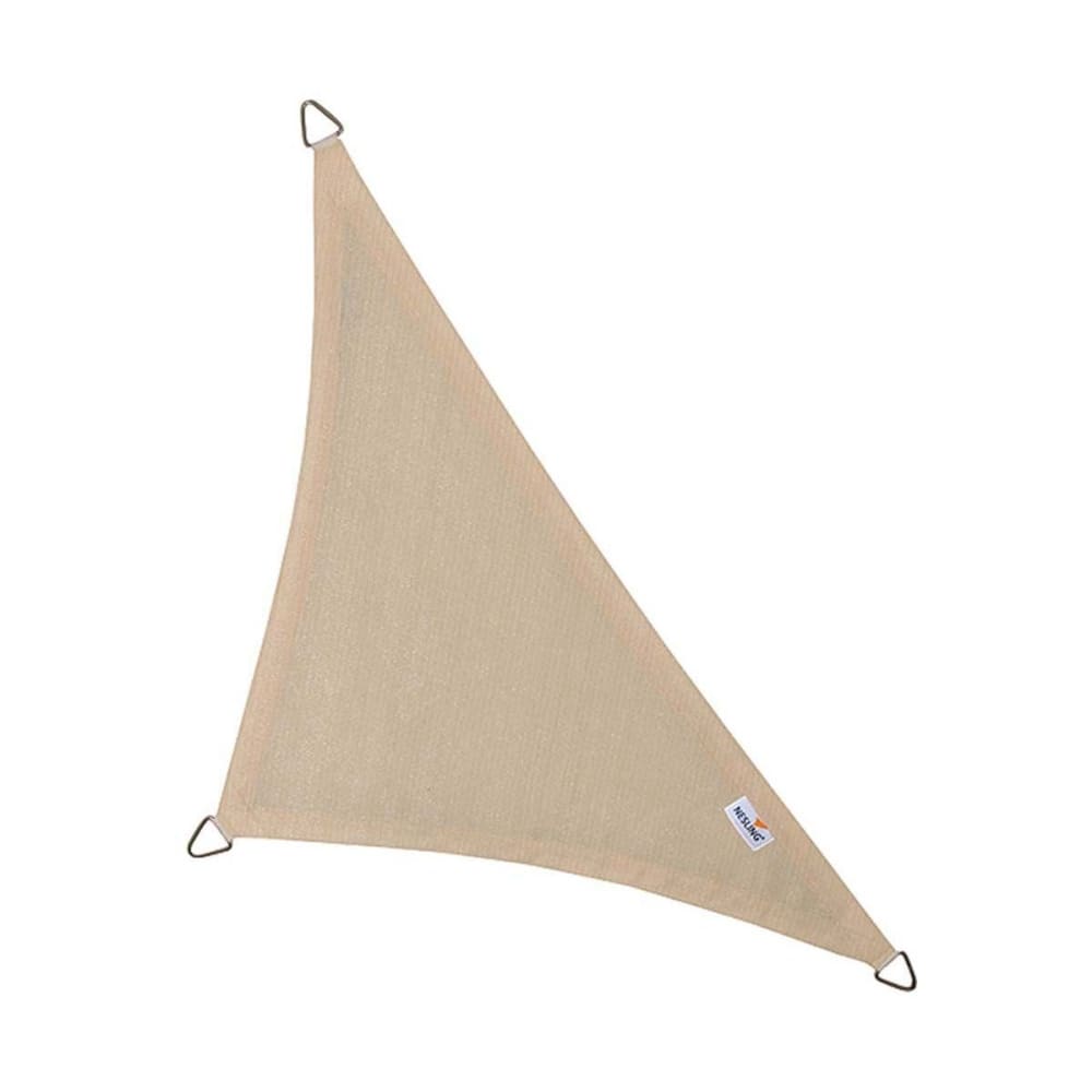 Voile d'ombrage triangulaire coolfit crème porcelaine 4 x 4 x 5,7 m