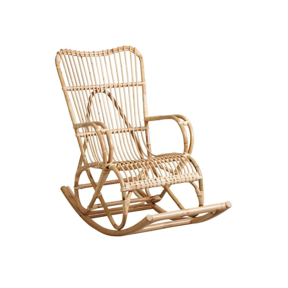 Fauteuil à bascule en manau naturel