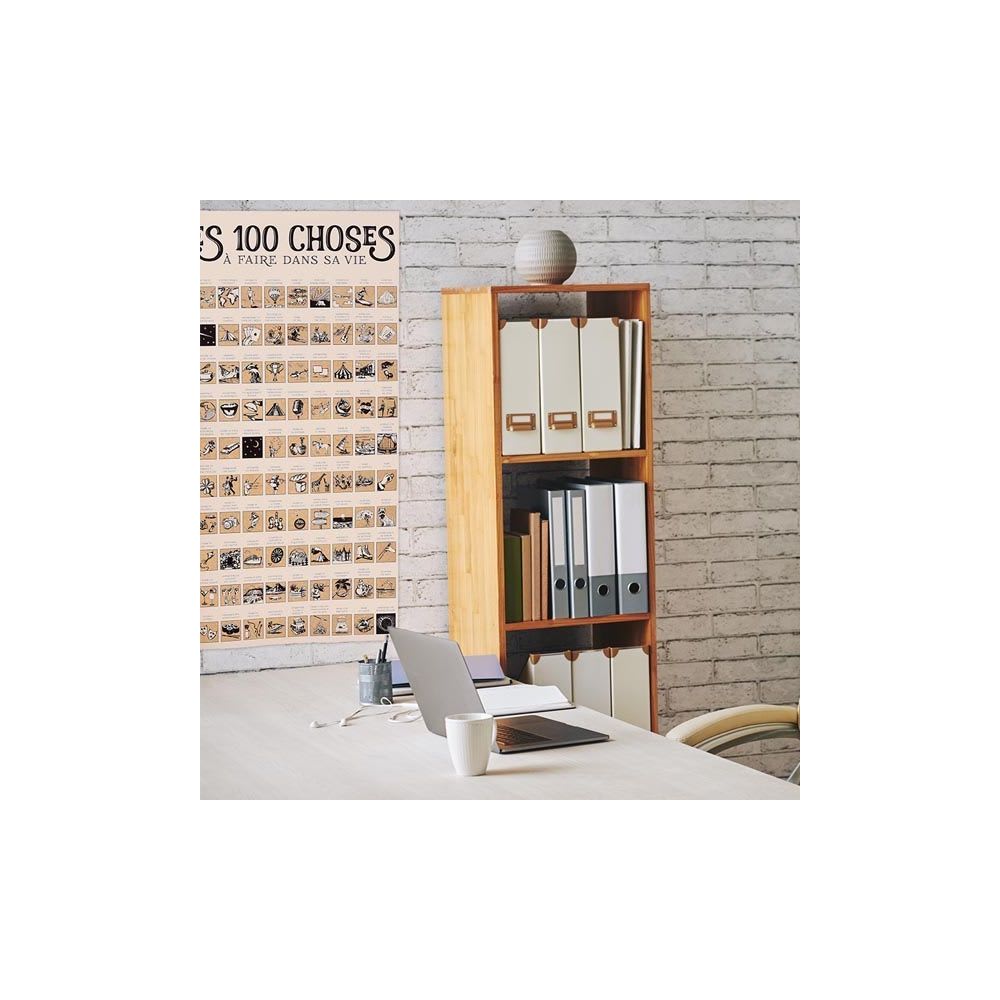 Poster à gratter les 100 choses à faire dans sa vie (lot de 2)