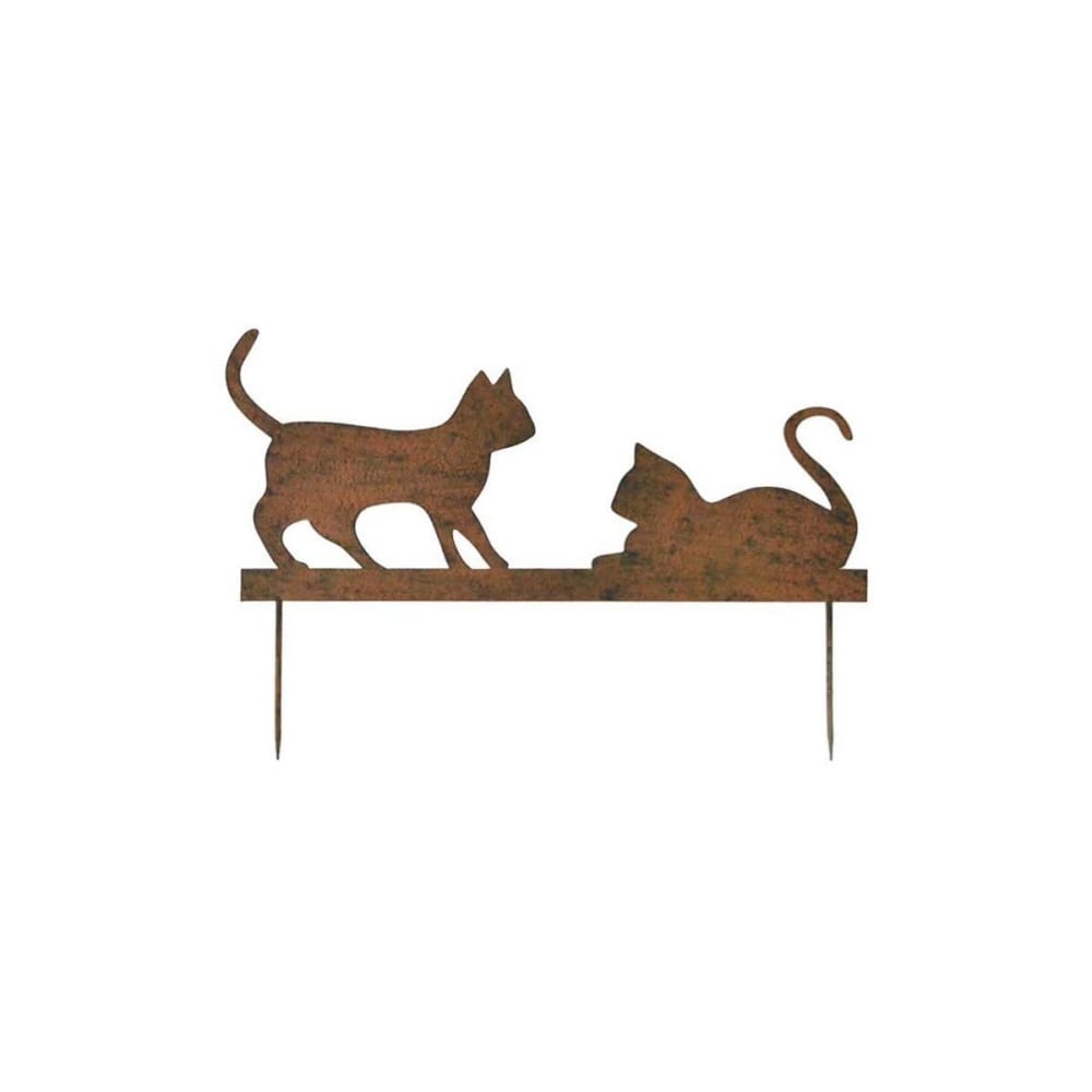 Silhouette en fer chats 48 x 22 cm