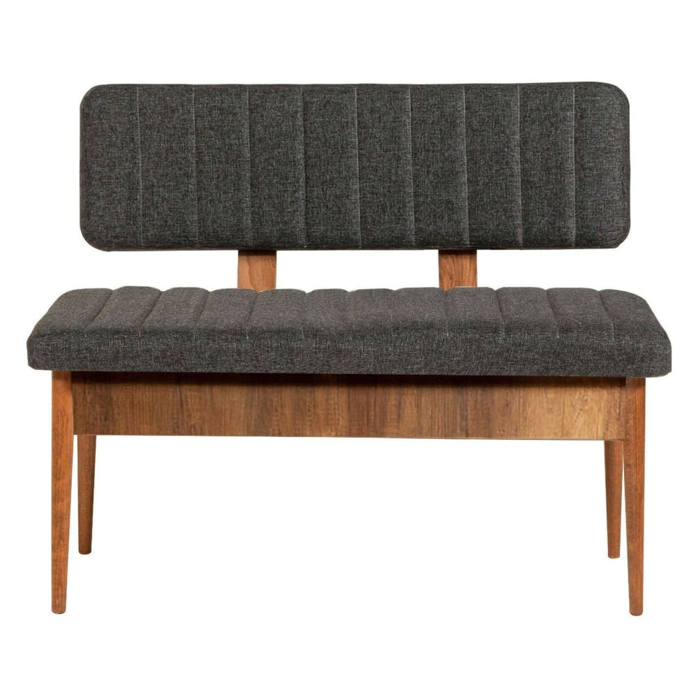 Banc en tissu marron - noyer