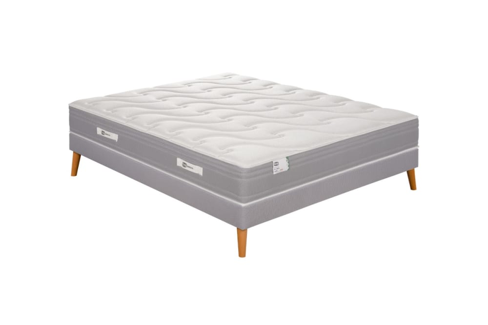 Ensemble 160x200 Matelas ressorts ensachés mi-ferme H25 + sommier