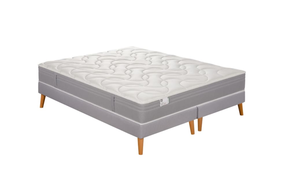 Ensemble 160x200 Matelas ressorts ensachés ferme H26 + 2 sommiers