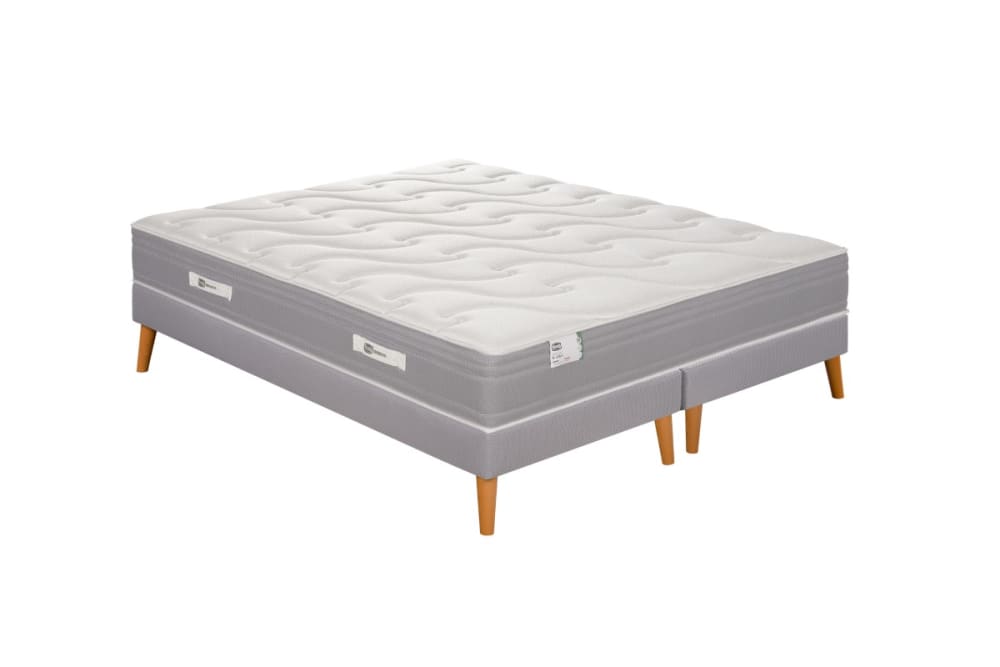Ensemble 160x200 Matelas ressorts ensachés mi-ferme H25 + 2 sommiers