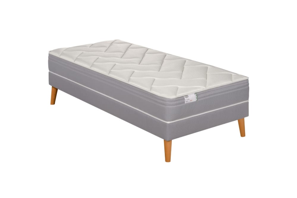 Ensemble 90x200 Matelas ressorts ensachés très ferme H23 + sommier