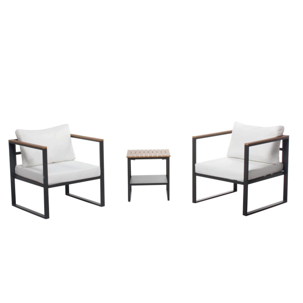 Salon de jardin 2 places - anthracite