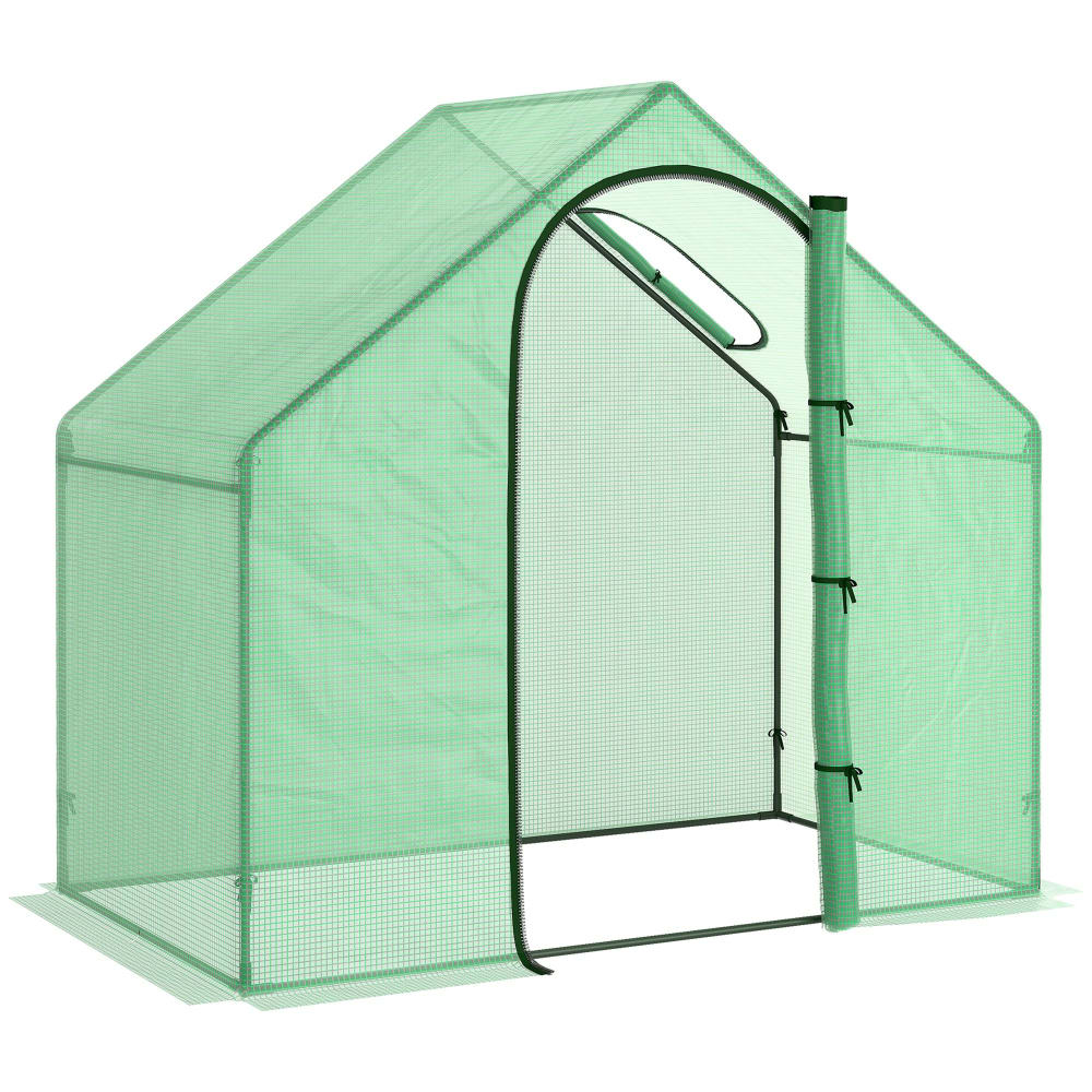 Serre de jardin serre de balcon pe et acier vert