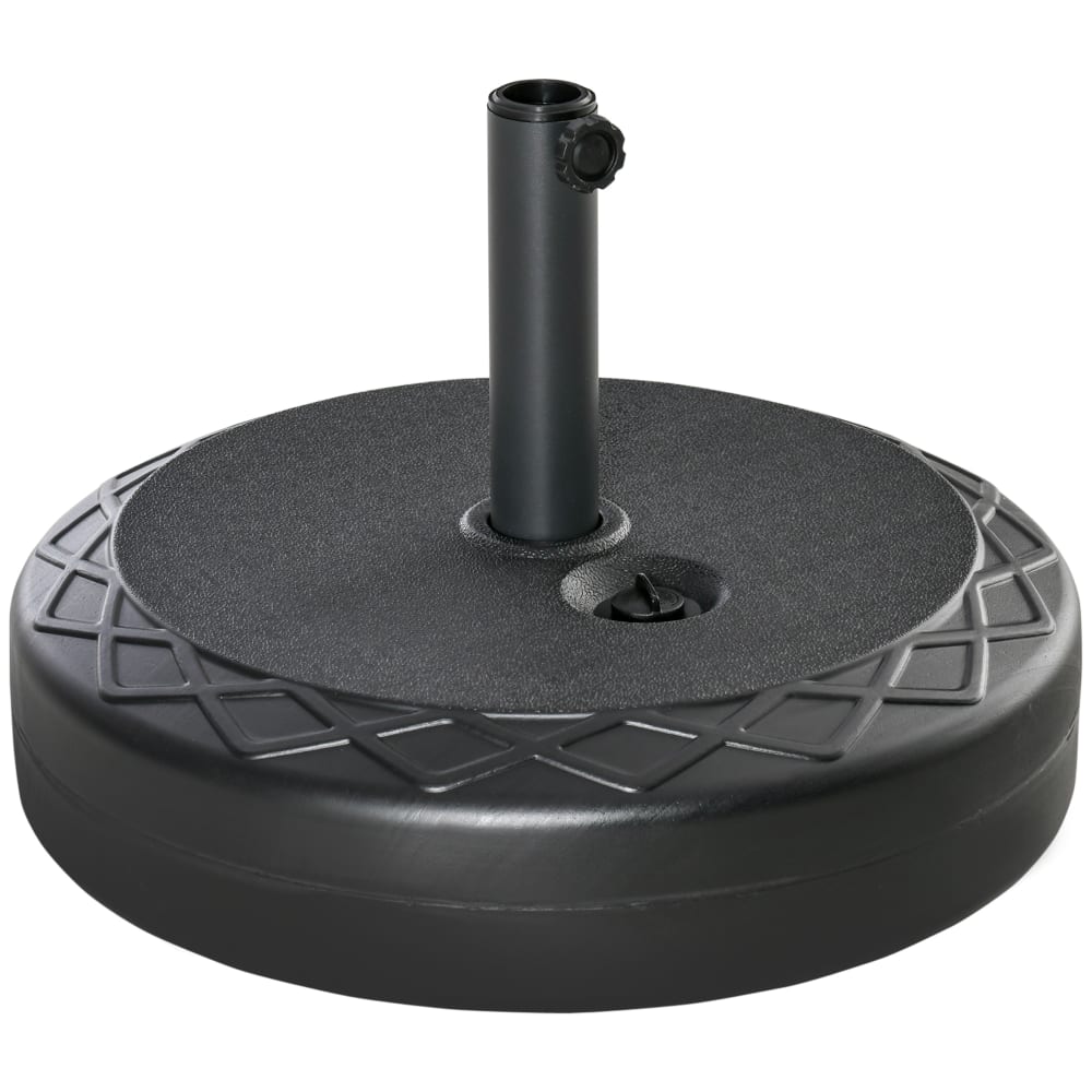 Pied de parasol rond à lester dia. 55 cm contour motif graphique noir