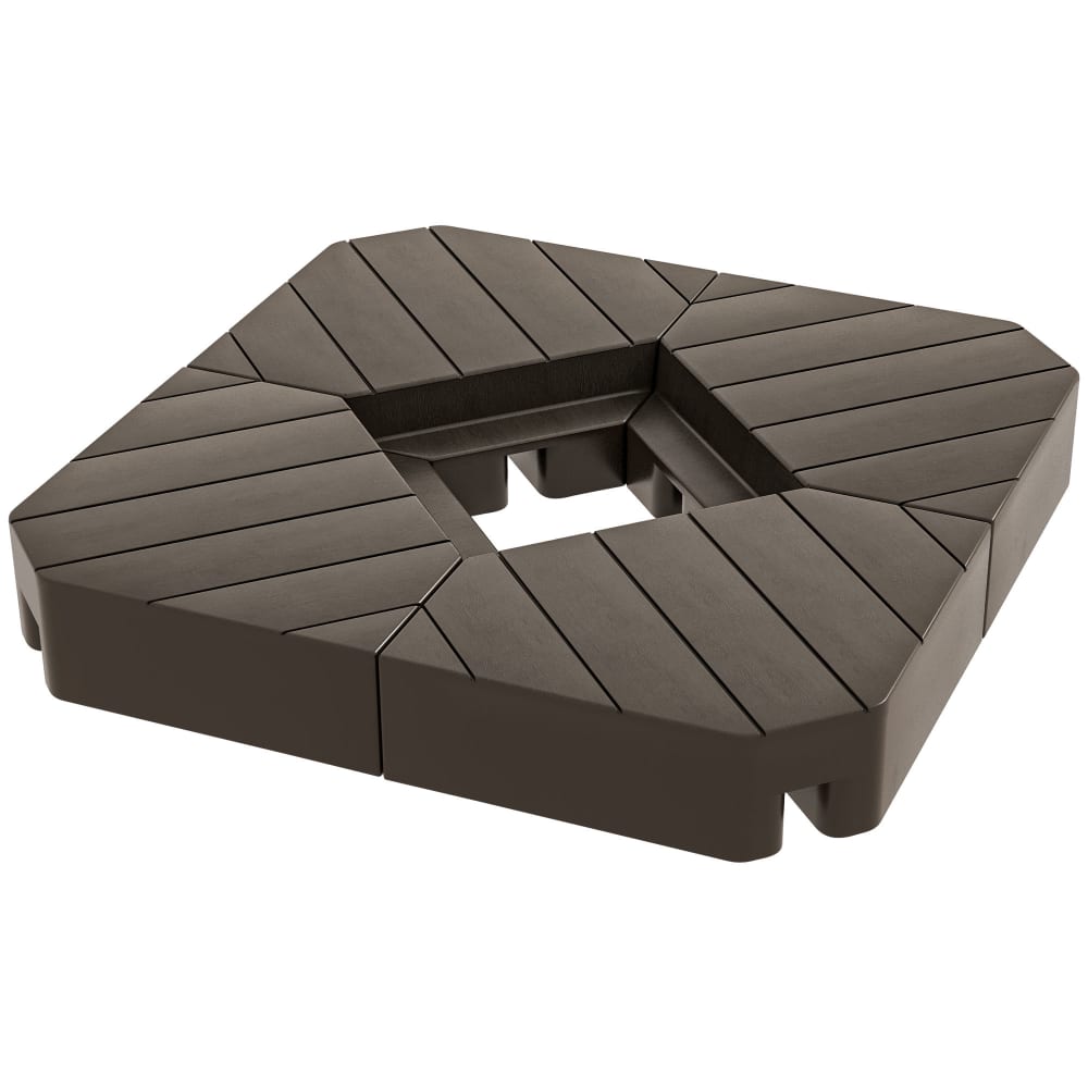 Poids de lestage carré parasol déporté remplir eau sable marron