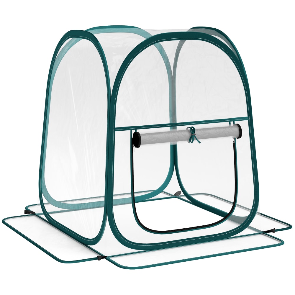 Outsunny Pop-Up-Gartengewächshaus, transparentes PVC - Pvc - Polyvinlychlorid