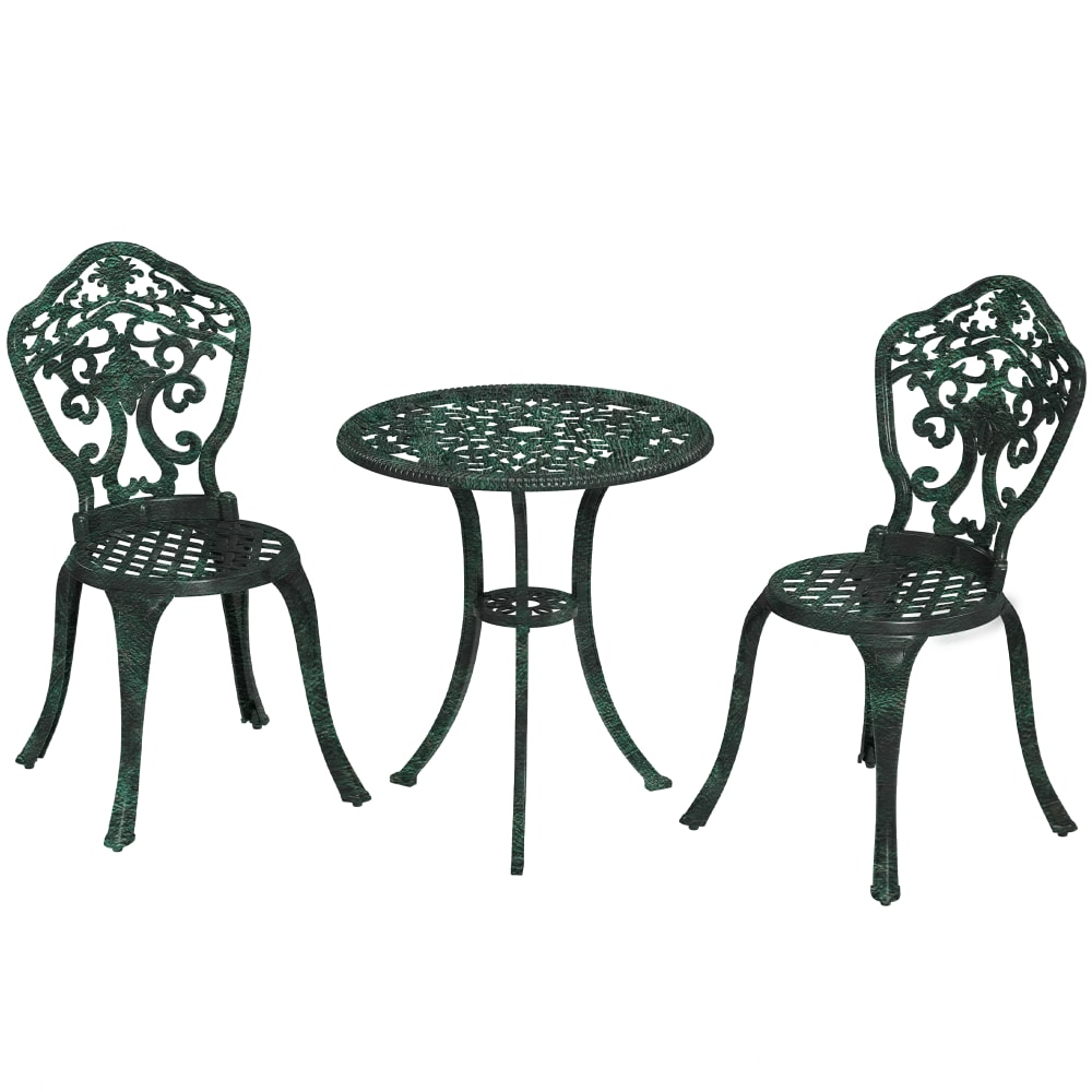 Ensemble bistro style classique 2 personnes 3 pièces aspect fer forgé