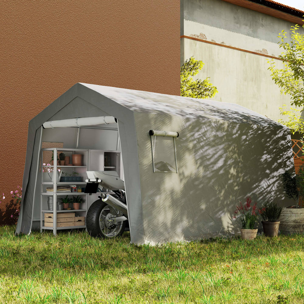 Abri de jardin étanche anti-uv polyester gris clair