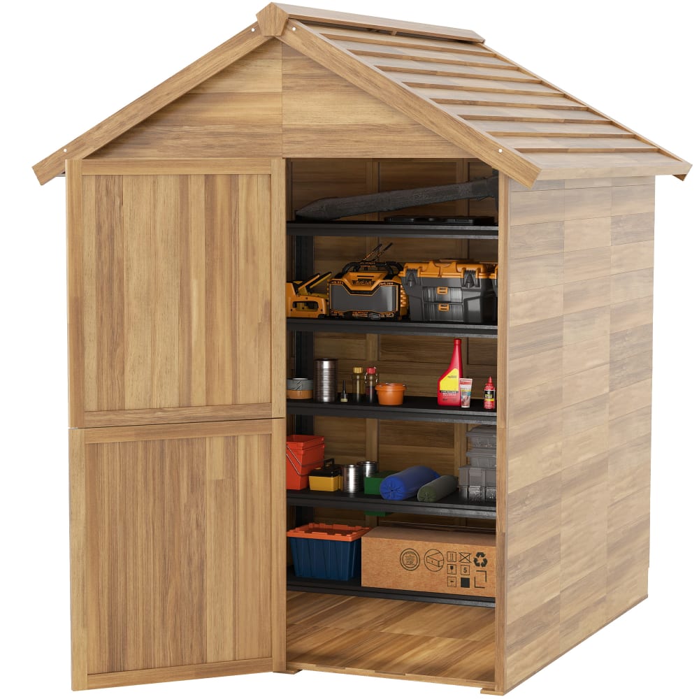 Abri de jardin toit étanche en bois naturel