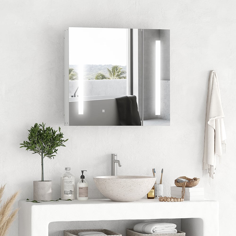 LED-Spiegelbadschrank, Weiß - Maisons Du Monde