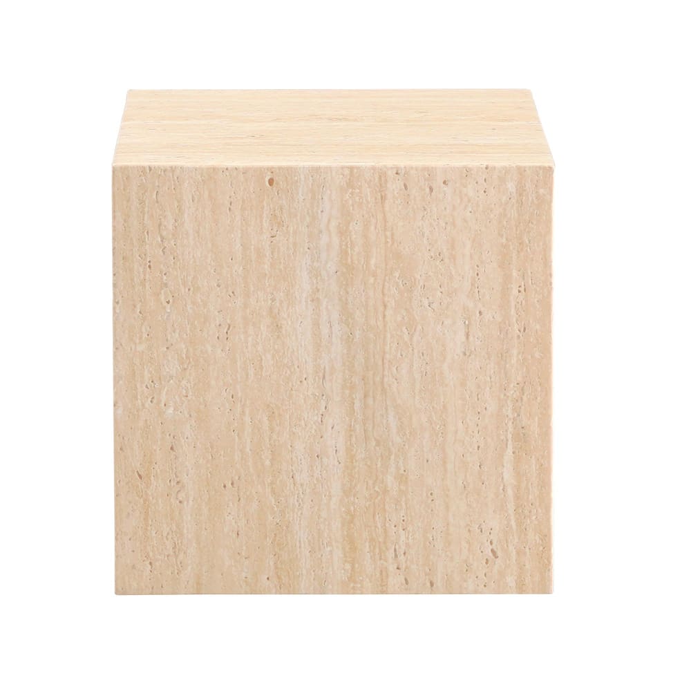 Table basse carré marbre d'ingénierie couleur travertin