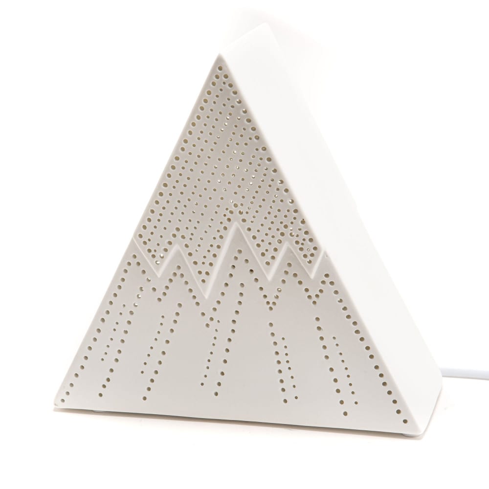 Lampe montagne blanc en porcelaine — vue 3