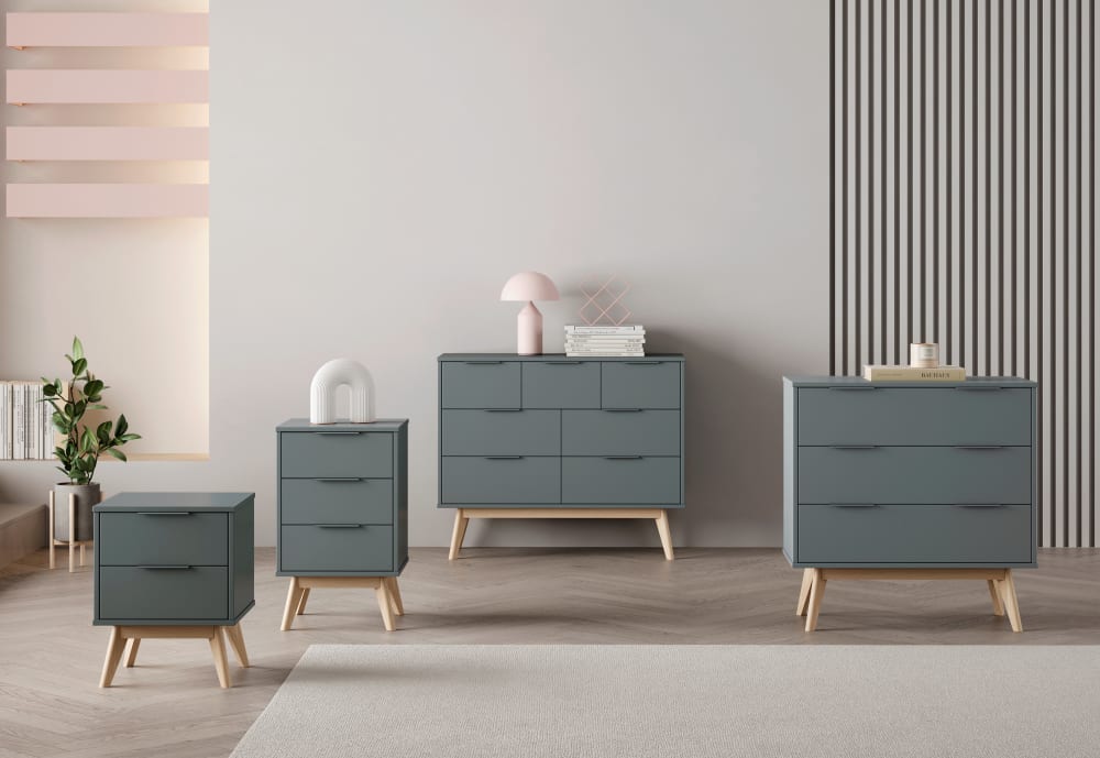 Table de chevet avec 2 tiroirs 40x53 cm