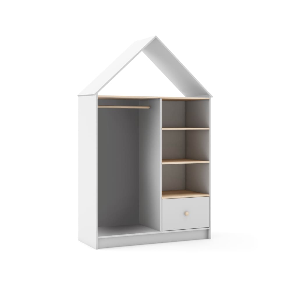 Armoire avec 3 compartiments et 1 tiroir 110x180 cm